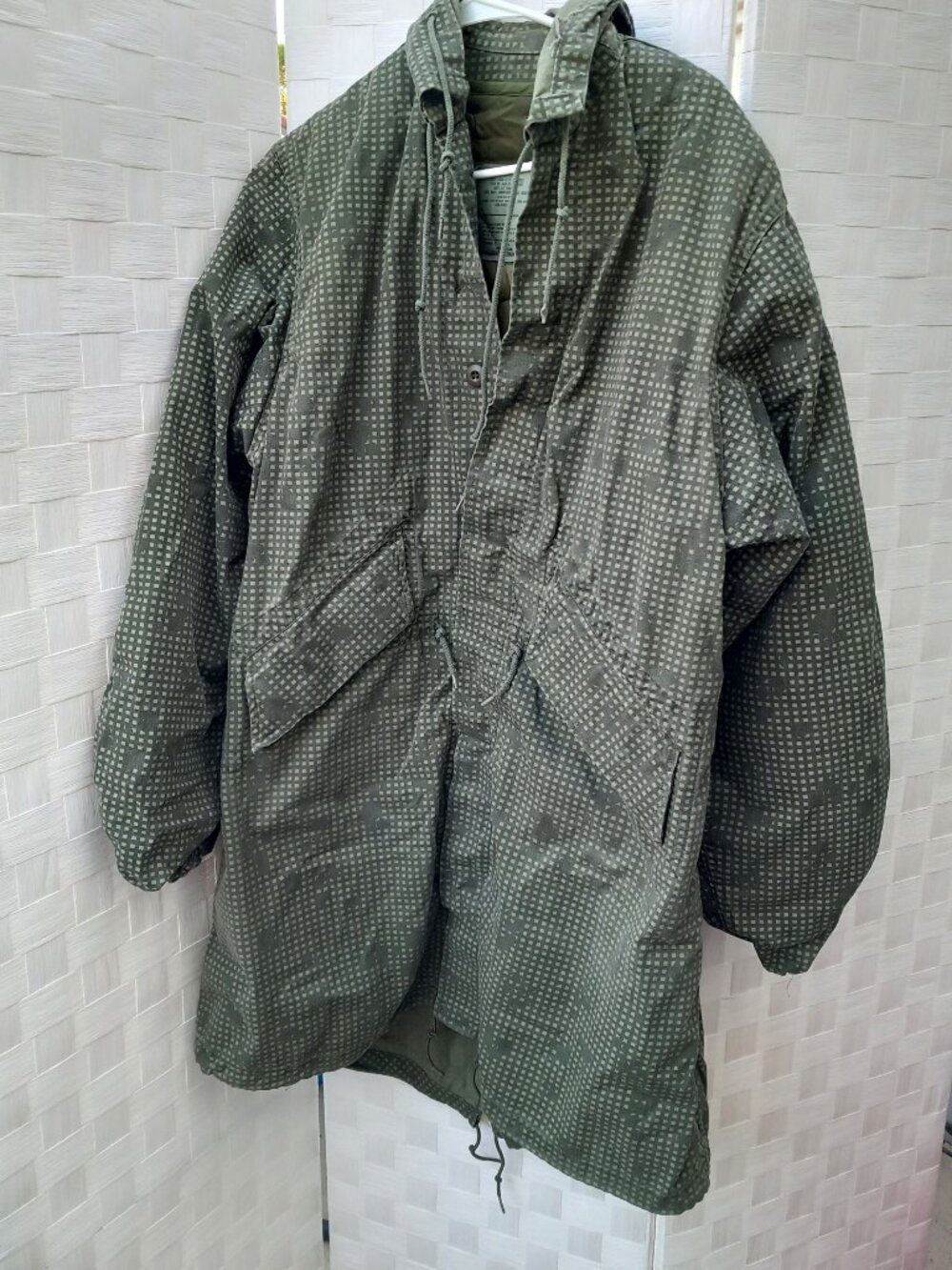 Vintage Desert Camouflage Fishtail  Coat Parka with removable liner Size Medium